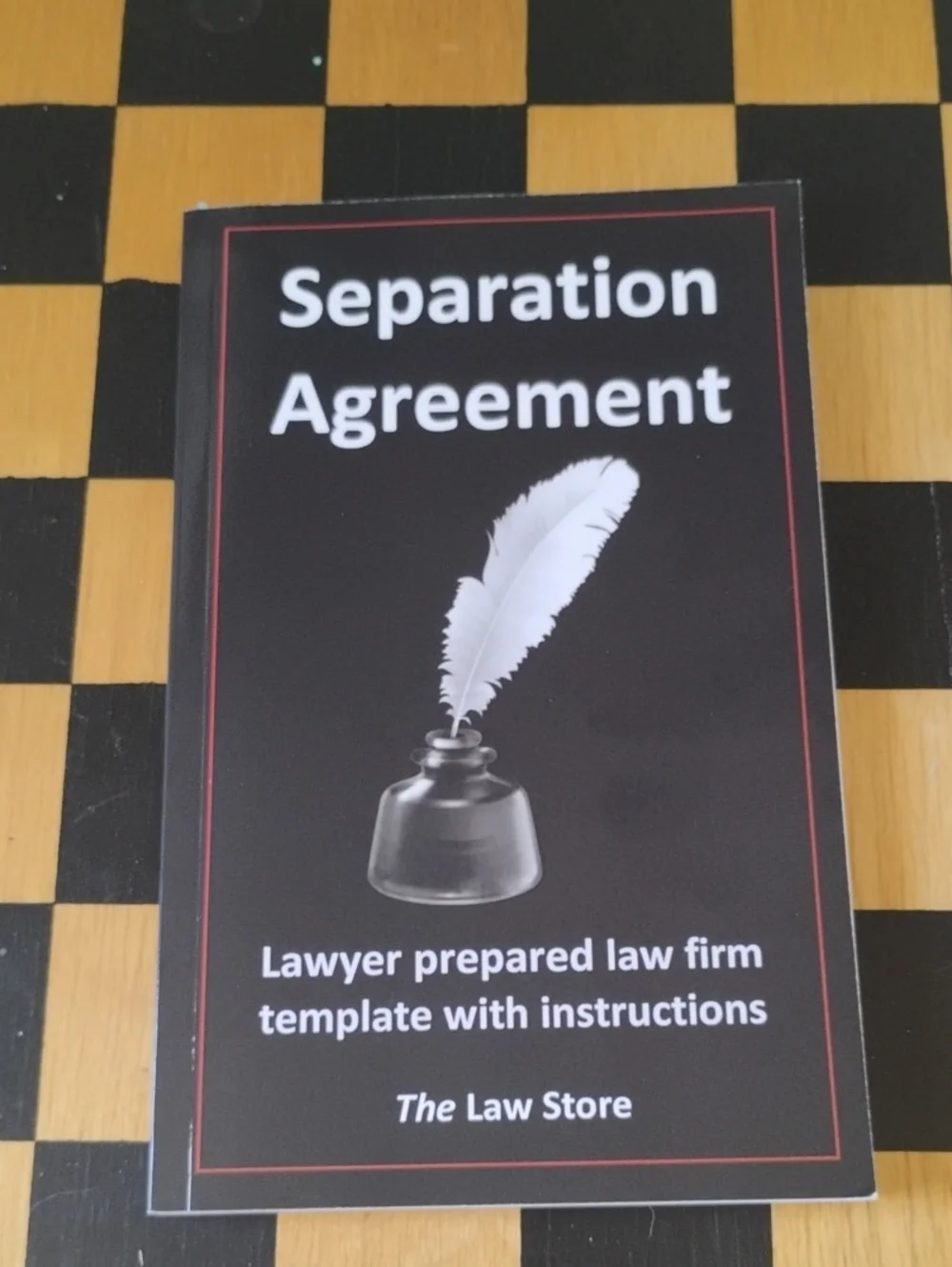 Separation Agreement Booklet in Black and White